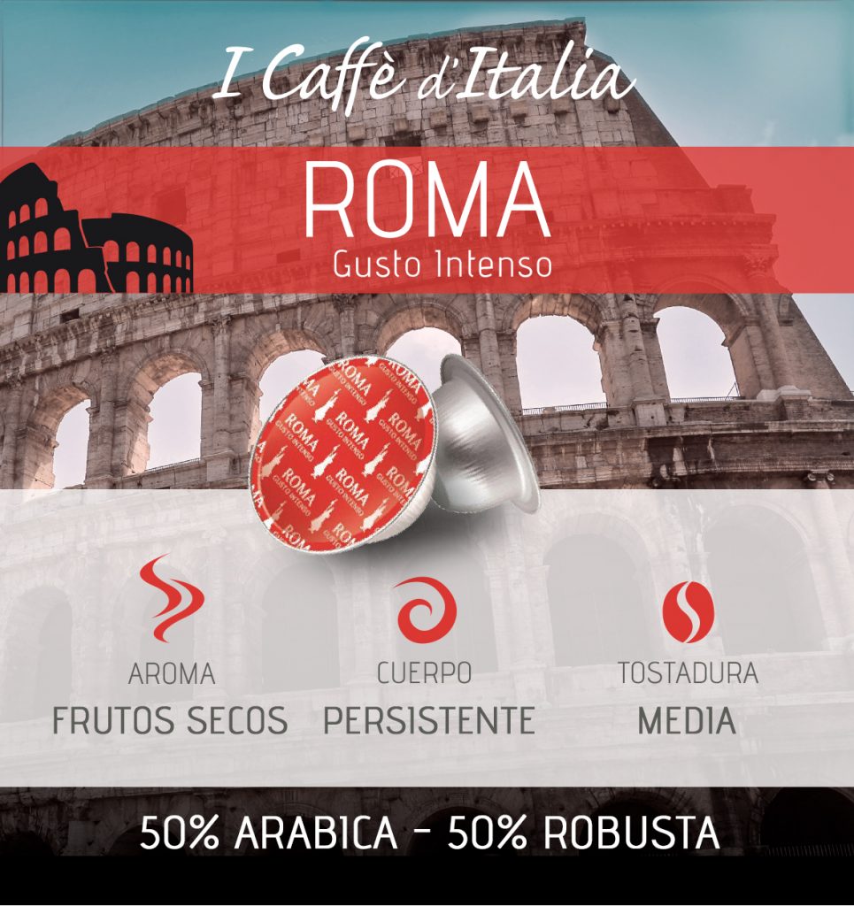 BOX 16 Cápsulas de café espresso ROMA Bialetti Perú