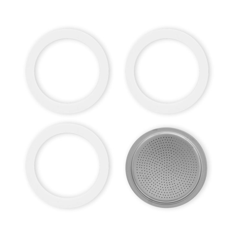 Repuestos Cafeteras Bialetti 3 jebe y 1 filtro