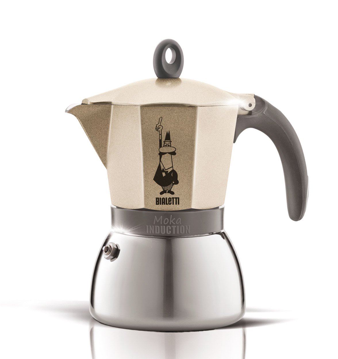 Cafetera Italiana Bialetti Moka Induction Gold 6Tz cocinas Inducción