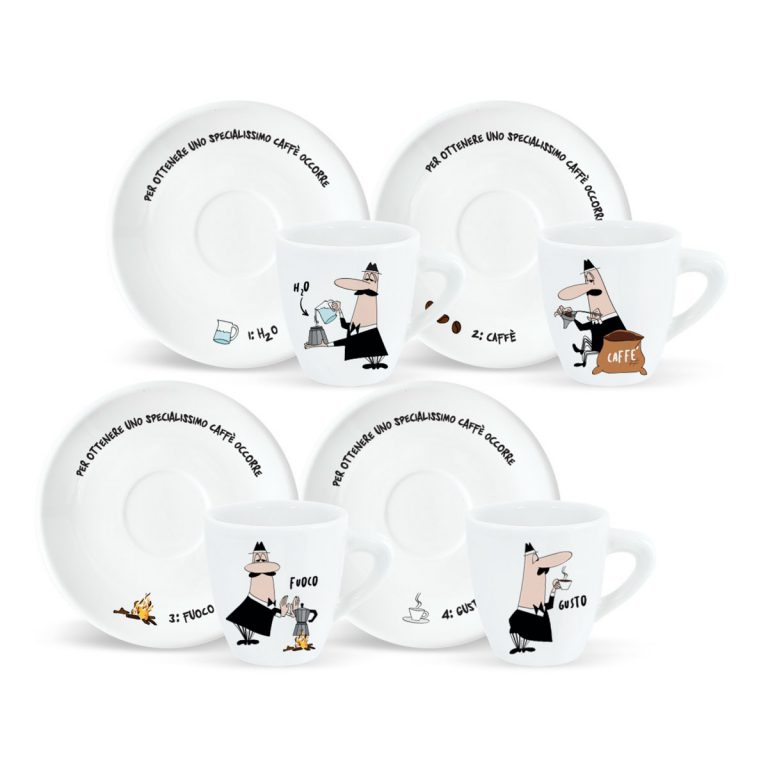Set 4 tazas y platitos how to make Bialetti
