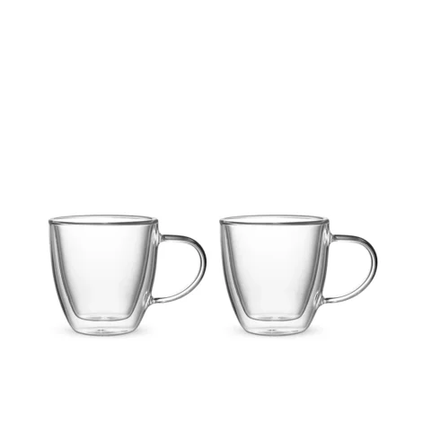 Set 2 Tazas de Vidrio 160ML de Doble Pared CAPRI Bialetti