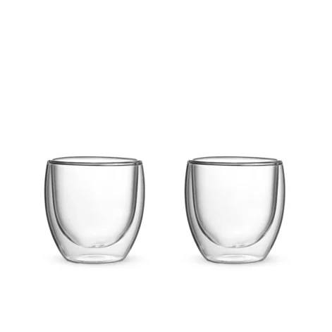 Set 2 Vasos de Vidrio 250ML de Doble Pared PORTOFINO Bialetti