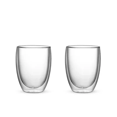 Set 2 Vasos de Vidrio 350ML de Doble Pared PORTOFINO Bialetti
