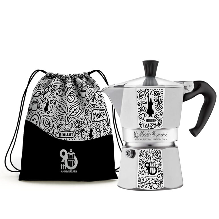 MOKA Express 3 Tazas 90th Anniversary Cafetera Italina Bialetti