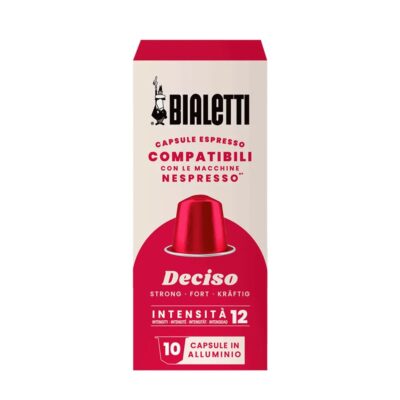 Cápsulas de café Bialetti Intenso compatibles con Nespresso – Caja de 10 unidades