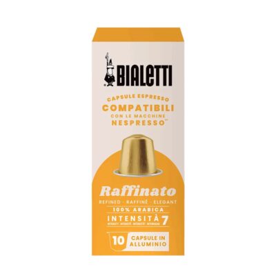 Cápsulas de café Bialetti Refinado compatibles con Nespresso – Caja de 10 unidades